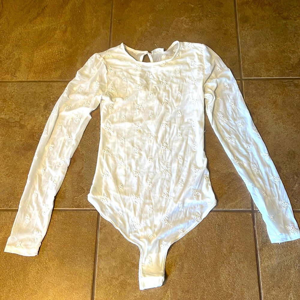 NWT Intimately Free People ivory lace bodysuit, size M